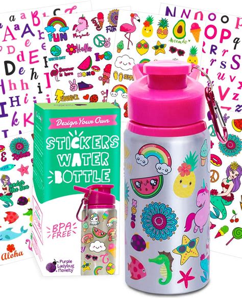 Purple Ladybug Decorate Your Own Water Bottle For Girls With Tons Of