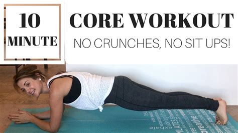 Core Workout 10 Minutes No Crunches At Home Core Workout Core