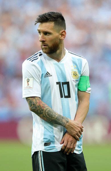 Lionel Messi Of Argentina In Action At The 2018 World Cup Finals