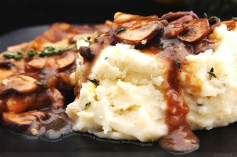 This link is to an external site that may or may not meet accessibility guidelines. Lemon thyme mashed potatoes with sweet and savory chicken ...