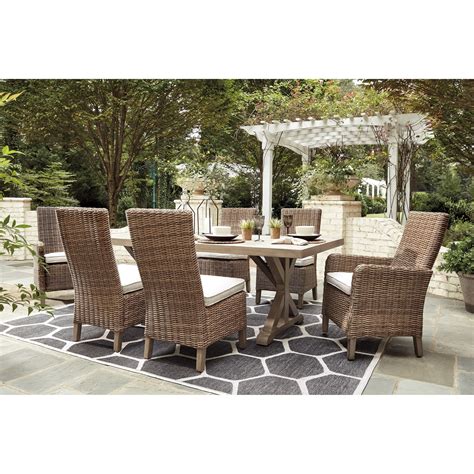 Signature Design By Ashley Beachcroft 7 Piece Outdoor Dining Set