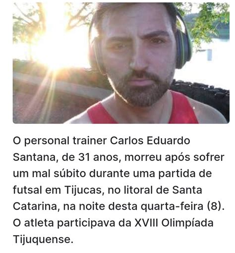 Nelson Carvalheira on Twitter Personal trainer morre após sofrer mal súbito em jogo de