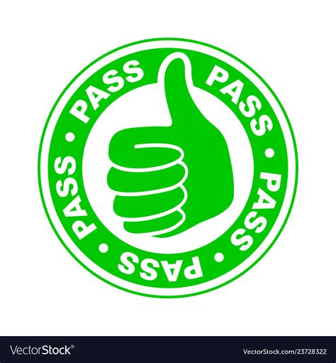 Pass Thumbs Up Icon Royalty Free Vector Image Vectorstock