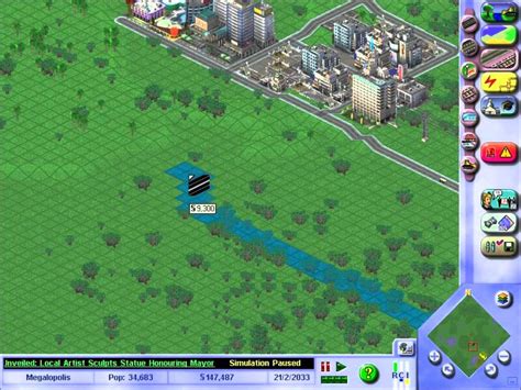 Sim City 3000 How To Build A Big City Part 5 First Commercial Youtube