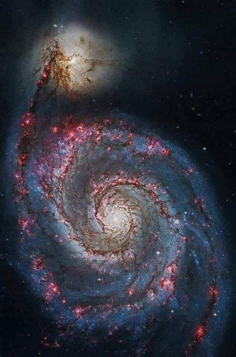 The Whirlpool Galaxy M51 Located About 27 Million Light Years From