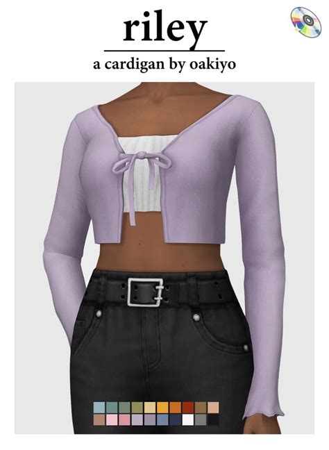 Oakiyo Riley Cropped Cardigan Here Is My Bi Monthly In 2021 Sims