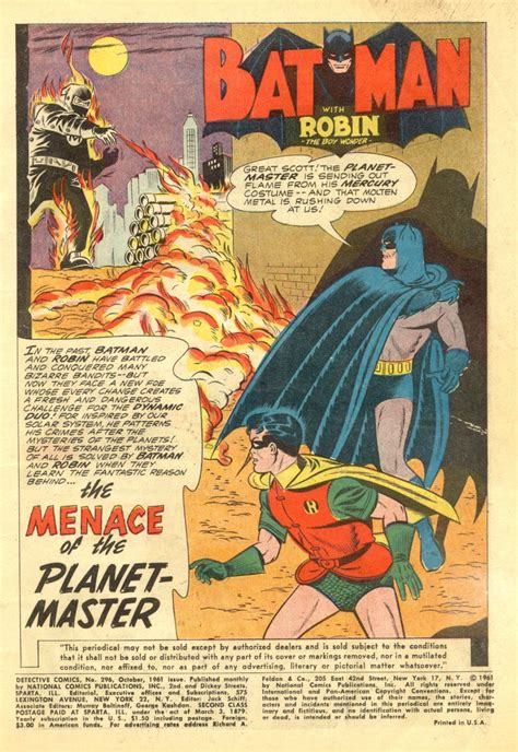 Detective Comics Vol 1 296 Gallery Comic Book Art Wiki Fandom