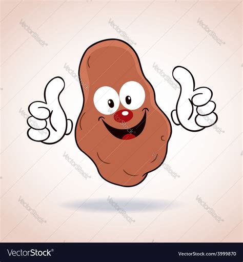 Potato Mascot Cartoon Character Royalty Free Vector Image