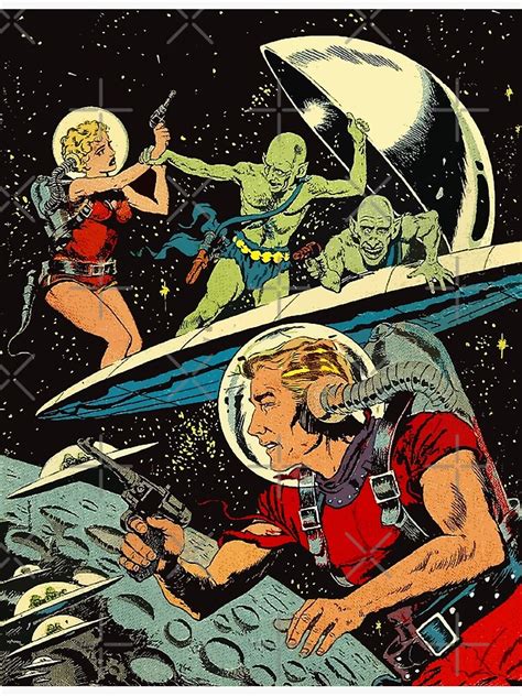 Space Comics Art Print For Sale By Kdrvintage Redbubble