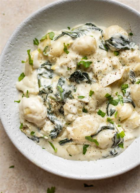 Creamy Spinach And Artichoke Gnocchi Is Made In One Pan Can Be Made