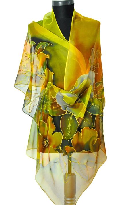 Hand Painted Dress Hand Painted Silk Scarf Luxury Ts For Women