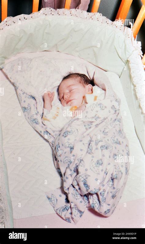 Baby Sleeping In Her Crib Ca 1955 1959 Stock Photo Alamy