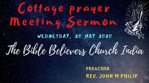 Cottage Prayer Meeting Sermon 20 May 2020 Youtube