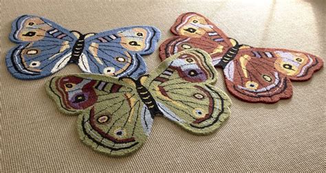 Hand Tufted Butterfly Rug Butterfly Rug Butterfly Tufted