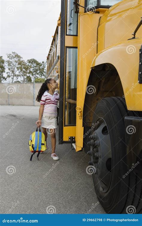 Student Boarding School Bus Stock Photo Image Of Person Child 29662798