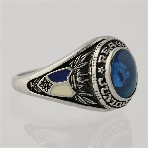 Womens Class Ring Synthetic Blue Spinel Reagan High School Size 6