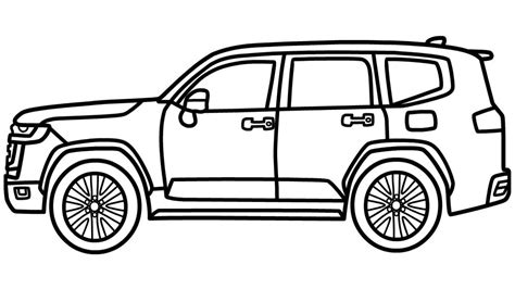 How To Draw A Toyota Land Cruiser Easy For Beginners Youtube
