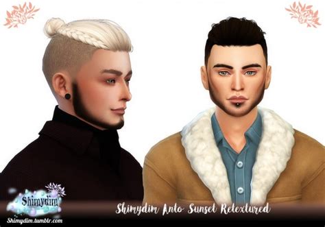 Shimydim Anto`s Sunset Hair Retextured Sims 4 Hairs
