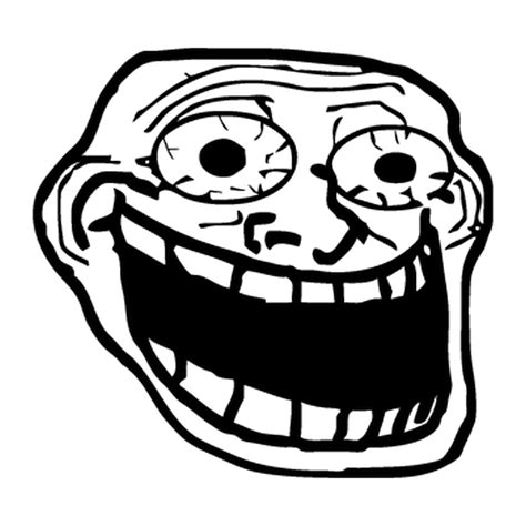 Download meme face transparent background and use any clip art,coloring,png graphics in your website, document or presentation. T-shirt humour Troll Face meme Crazy Fou