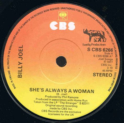 Billy Joel Shes Always A Woman 1978 Vinyl Discogs