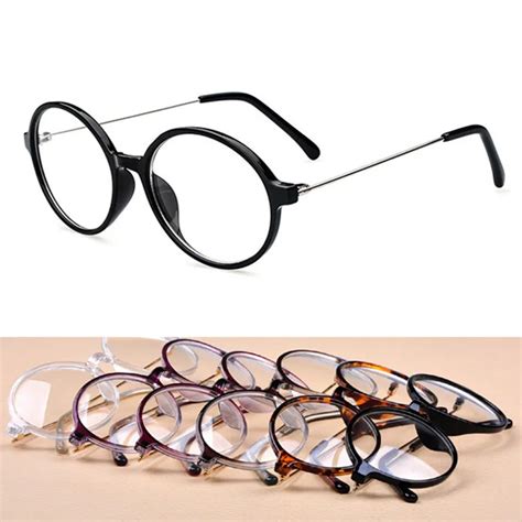 Vintage Oval Round Eyeglass Frames Myopia Rx Able Men Women Glasses Come With Clear Lenses
