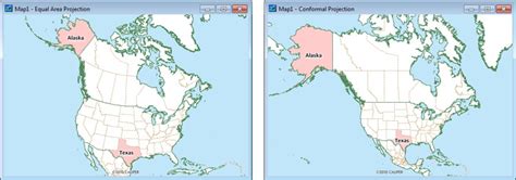 Detailed Map Equal Area Map Projection Examples