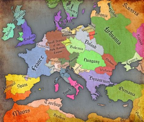 Europa 1500 Europe Map Geography Map Historical Maps