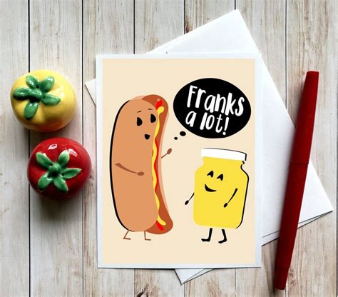Funny Thank You Notes Pun Cards Food Puns Punny Cards | Etsy