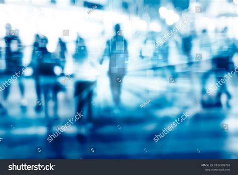 Filtered Blur Abstract People Background Unrecognizable Stock Photo
