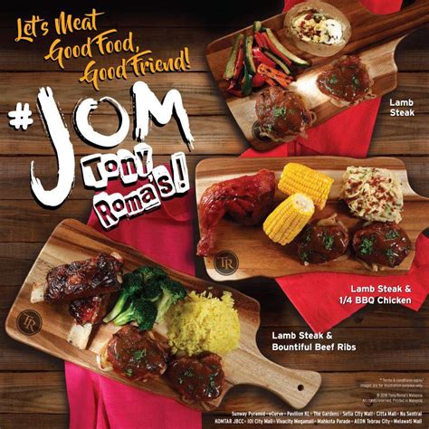 Tony roma's sunway pyramid lg 1.43, lower ground one, sunway pyramid shopping mall, no 3, jalan pjs 11/15, bandar sunway, 46150 petaling jaya, selangor darul ehsan tel: Menu Terbaru Tony Roma's 'Perfect' Untuk Anda Yang Sukakan ...