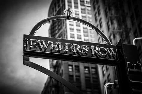 Art Print And Stock Photo Chicago Jewelers Row Sign In Black And White