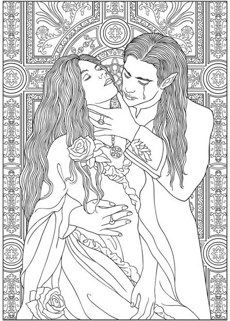 View and print full size. vampire coloring book | Adult coloring pages, Coloring ...