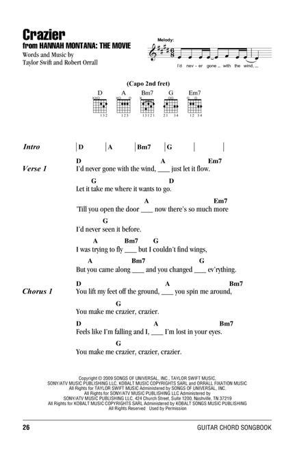 Crazier By Taylor Swift Taylor Swift Digital Sheet Music For
