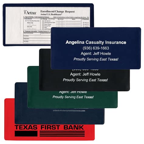 Let's start with, what is insurance policy number? Insurance Card Holders - 9-1/4"(W) x 4-1/4"(H) - Opens on Long Side