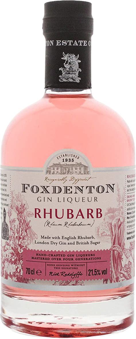 Foxdenton Rhubarb Gin Liqueur Uk Grocery