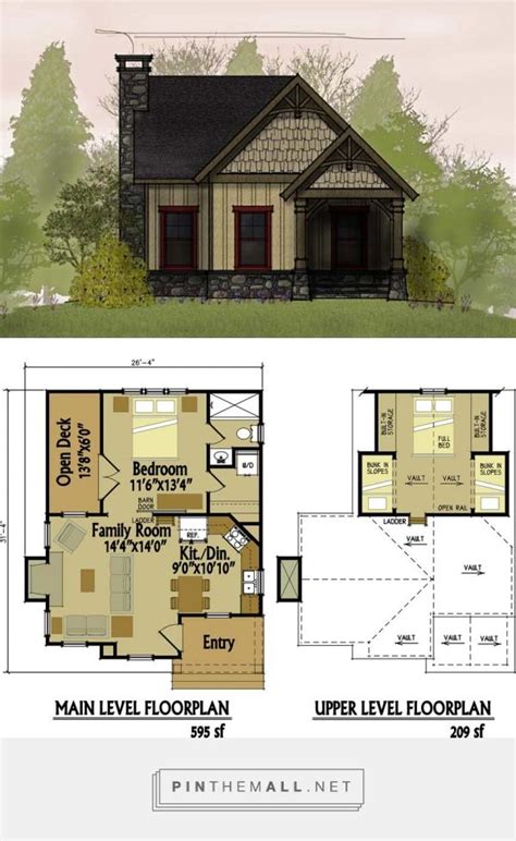 Small Cottage Floor Plan With Loft Cottage Floor Plans Small