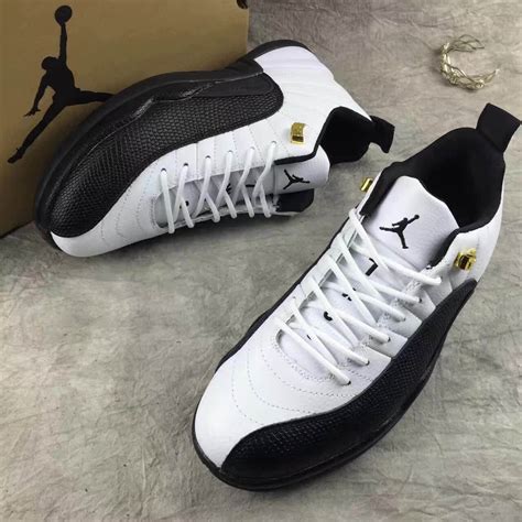 The air jordan 13 is was designed by tinker hatfield and. Nike Air Jordan Retro XII 12 Low White Black Men Shoes ...