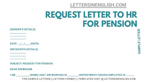 Request Letter For Pension How To Write Letter To Hr Department Youtube