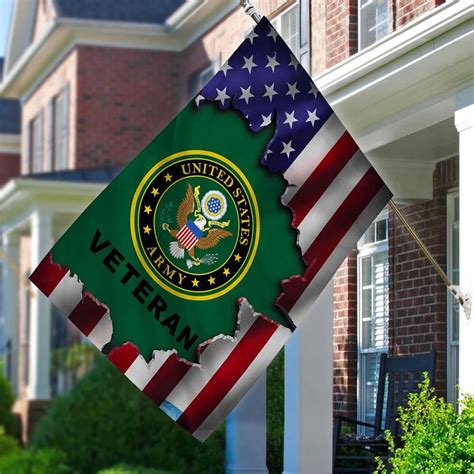 United States Army Veteran Flag Black American House Flag Garden Flag