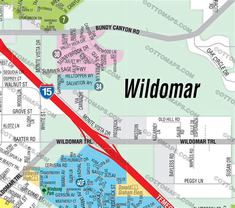 Wildomar Map Riverside County Ca Pdf Editable Royalty Free Otto