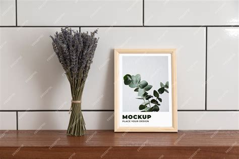 Premium Psd Modern Wall Frame Mock Up Design With Interior Decor