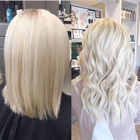 You can pick from the full range of shades we offer at zala. Before and After: Platinum White Extensions by ...