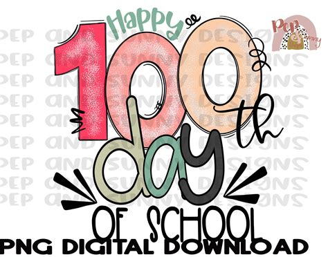 100 days of school happy 100 days school png digital etsy uk