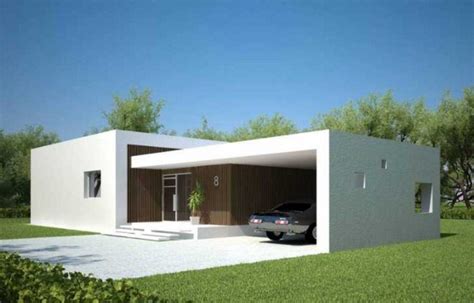 En éstos diseños hemos considerado mucho la iluminación al interior de la casa, es por ésta razón que se aprecia grandes ventanas. Fachadas de casas de una planta modernas