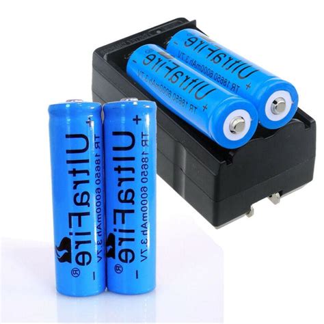 4x Ultrafire 18650 Battery 37v 6000mah Li Ion Rechargeable