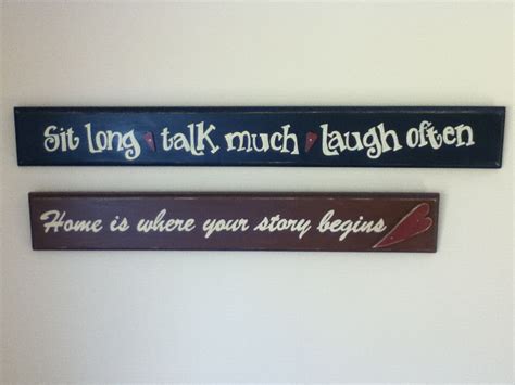 Sit Long Talk Much Shabby Chic Wooden Signs