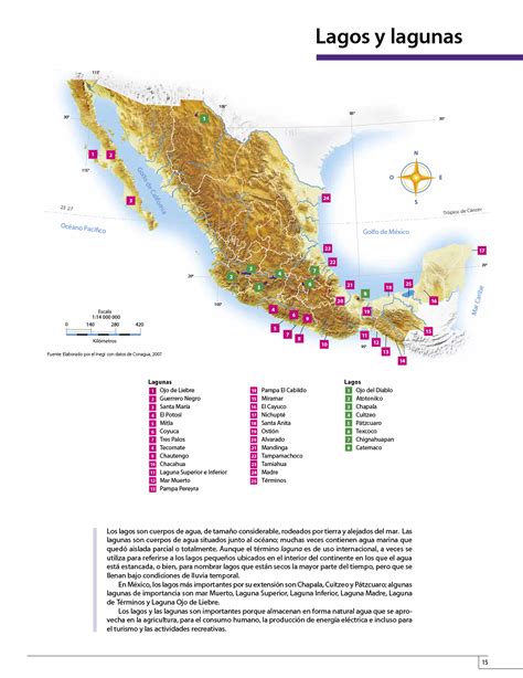 Desafíos matemáticos geografía historia ciencias naturales español. Atlas de México cuarto grado 2017-2018 - Página 15 ...