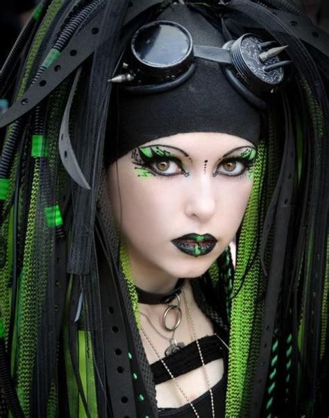 Cyber Green Goth Gothic Steampunk Cybergoth Goth Girls