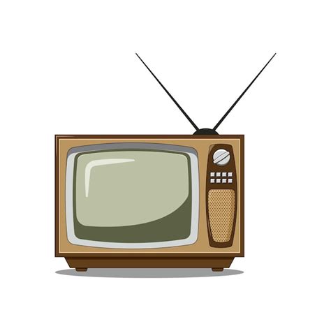 Premium Vector Vintage Television Cartoon Style Flat Vector Illustration