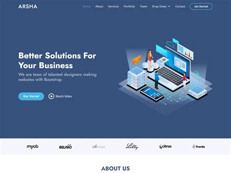 Arsha Free Corporate Bootstrap HTML Template